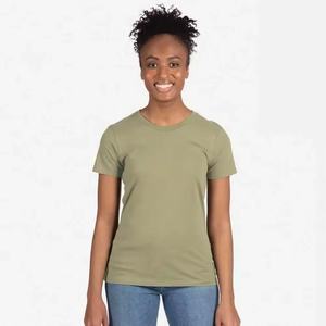 เสื้อยืดผู้หญิงลำลองแบบเรียบง่าย พิมพ์โลโก้ส่วนตัว คุณภาพดีที่สุด ทรงเข้ารูป แขนสั้น - Product Image 1