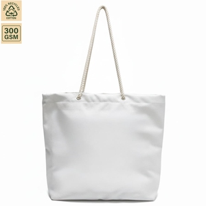 Bolsa de Playa de Lona con Bordado Personalizado de Vida Marina, 44x35x12cm, con Cremallera y Asa de Cuerda, Venta al Por Mayor, OEM, Marca Privada, Proveedor de Exportación - Product Image 6