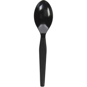 Cucchiaio in Plastica Nera Resistente da 1000 Pezzi per Utensili da Campeggio - Product Image 1