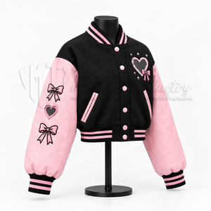 Chaqueta Corta Estilo Universitaria para Mujer, Chaqueta Bomber con Letras, Estilo Coreano, Ropa de Calle, Moda - Product Image 3