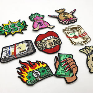 Wholesale Custom Embroidery Patches Iron On Crown Graphic Patch 3D Embroidered Fabric Badge for Hats Bags <b>Jackets</b> Clothing OEM - Product Image 5