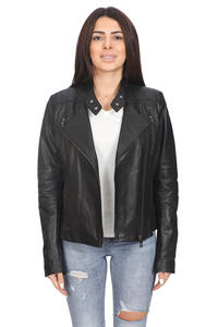 Nuevas Chaquetas de Cuero para Motocicleta para Mujer, Chaqueta Negra con Cremallera para Mujer, Talla Grande, Abrigo de Otoño para Mujer - Product Image 6