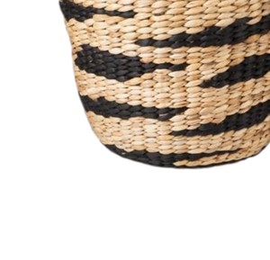 Cesta de Jacinto de Agua de Dos Tonos con Asas Trenzadas Gruesas, Cesta de Almacenamiento Hecha a Mano para Decoración y Organización del Hogar - Product Image 2