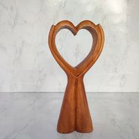 Centro de Mesa de Madera con Forma de Corazón, Diseño Elegante para Decoración Diaria del Hogar y Regalos