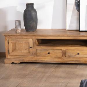 Meuble TV grand format 180 cm style campagne chic en bois de manguier Vandana Silver Element Sarah - Product Image 5