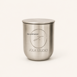 Nouveau design de pot à bougie en acier inoxydable avec couvercle métallique – Support de bougie industriel minimaliste en métal pour marque privée, robuste - Product Image 2