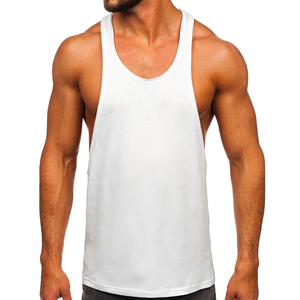Wholesale OEM Customized Mens Athletic Stringer Tank <b>Top</b> Spandex/Cotton Quick Dry High Street Casual Style Knitted Plain Dyed - Product Image 1