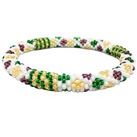 Bracelet design tendance en perles de verre fabriqué en Inde Bracelet en perles à la mode pour femmes et filles