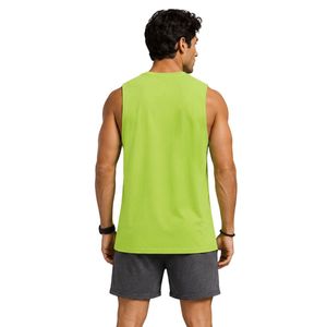 Camiseta sin mangas verde lima para hombre con estampado de palmeras, chaleco informal de verano, camiseta de algodón para gimnasio, fitness, entrenamiento muscular, ropa de playa - Product Image 2