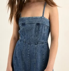 Ladies Dark Wash Denim Jumpsuit Premium Jean One Piece Modern Casual Wear Wholesale Factory Playsuit <b>Overalls</b> Trousers Jeans - Product Image 4