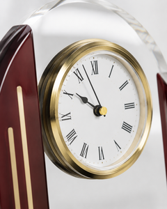 Modern Design Exquisite Acrylic Bronze Crystal Trophy Polished Small Clock Custom Engraving Durable Recyclable - Product Image 6