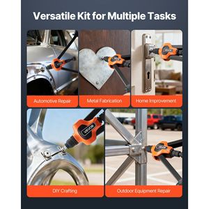 Kit di Utensili per Rivetti da 17 Pollici con 13 Mandrini e 130 Dadi, Misure Metriche e SAE M3 M4 M5 M6 M8 M10 M12 per Rivettatrici Pneumatiche - Product Image 6