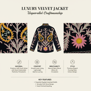 Blouson Bomber en Velours Noir avec Broderie Florale Moutarde Rose et Blanche, Col Montant, Doublure en Coton, Vêtement Décontracté pour Femme - Product Image 6