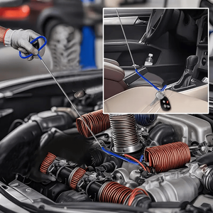 Ensemble d'outils de réparation automobile portable 68 pouces avec crochet en J, 25 pièces en acier inoxydable, poignée pour goupille de roue cinquième roue, outils de réparation de pneus, modèle bleu préféré - Product Image 3