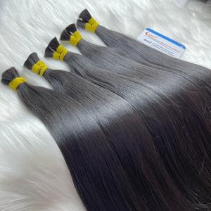 Super venta negro recto a granel 100% extensiones de cabello crudo vietnamita Super alta calidad sedoso sin enredos sin desprendimiento grande en Stock - Product Image 1