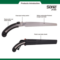 Scie à main à lame droite de qualité industrielle SONO JF300, acier au carbone, outil de jardinage manuel, poignée ergonomique en plastique, durable, DIY, OEM