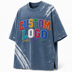 Custom Oversized <b>Graphic</b> T Shirt <b>Vintage</b> Streetwear Heavyweight Cotton <b>Tee</b> Colorful Letter Print Casual Fashion Shirt - Product Image 3