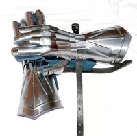 Gants de guerrier médiévaux artisanaux de haute qualité, fonctionnels, en acier doux plaqué pour la reconstitution historique