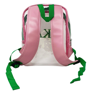 AKA <b>Clear</b> Backpack Transparent Pink & Green PVC School <b>Bag</b> Stadium Approved Travel Backpack AKA Everyday Carry <b>Bag</b> - Product Image 3