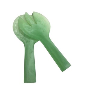 Ensemble de cuillères à salade en résine faites à la main 10 ml, finition miroir, pour fête, en époxy, ustensile de service de cuisine, cuillère décorative, vente en gros - Product Image 2