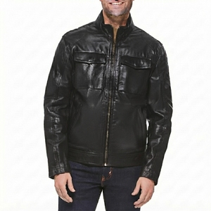 Veste en cuir de vachette 100% haute qualité, style streetwear, nouvelle, élégante, respirante, séchage rapide, imperméable, réversible, avec doublure Sherpa. - Product Image 4