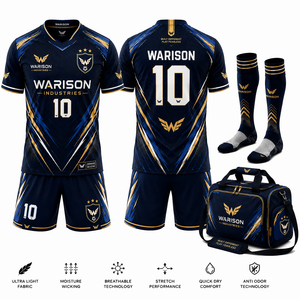 Wholesale Football Training Uniform Set Breathable Sublimation 100% Polyester Unisex Soccer Uniform Kit - Product Image 1