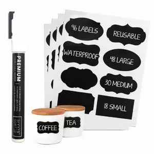 Étiquette autocollante personnalisée pour bocaux à épices et sauces en verre, résistante à l'eau et inscriptible - Product Image 1