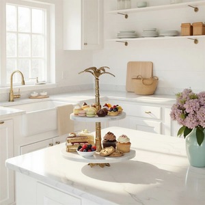 Support à gâteau rond en acier inoxydable avec base décorative pour une présentation élégante - Product Image 6