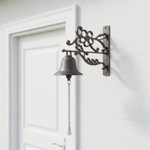 Sonnettes de porte extérieures de style vintage en fonte laquée mate, motif attrayant, large gamme de couleurs, noir/blanc, modèle RVE - Product Image 4