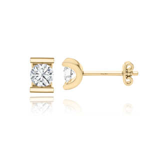 Pendientes de Diamantes Cultivados en Laboratorio de 3.3 CTW, Corte Cuatro Puntas, Certificados por IGI, Chapados en Oro Amarillo de 14K, Claridad VS, Tipo F, Venta al Por Mayor OEM - Product Image 5