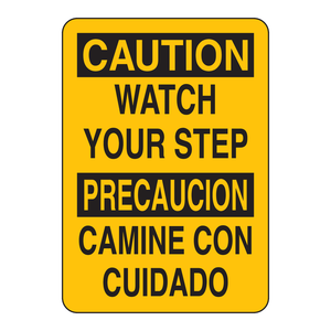Panneau de signalisation bilingue « Attention, gardez les pieds bien au chaud » pour la sécurité intérieure et extérieure - Product Image 3