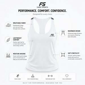 Custom Women Racerback Tank <b>Top</b> Breathable Quick Dry Yoga Gym Vest Athletic Sleeveless Fitness Sports Shirt White Tank <b>Tops</b> - Product Image 5