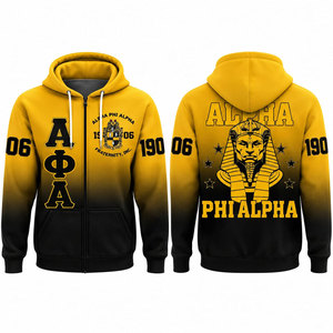 Sweat-shirt à capuche Alpha Phi Alpha pour hommes, motif lettres grecques, cadeau pour les frères Alpha, style vie grecque, noir - Product Image 4