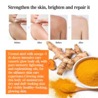 Huile Corporelle Éclaircissante au Curcuma Oméga-3 48H Éclat et Nutrition de la Peau Soin Radiance 7 Jours 200ml