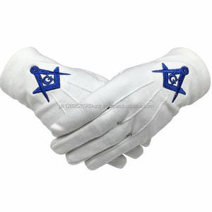 Guantes de Cuero Bordados con Insignia Masónica - Casuales para Fiestas, Cuatro Estaciones - Product Image 6