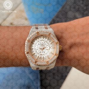 Charm Jewells Luxury Stainless Steel Watch 42mm Round Dial Sapphire Crystal Quartz Movement <b>Chronograph</b> Unisex Fashion Design - Product Image 1