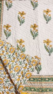 Luxury Printed Elephant Floral Cotton <b>Quilt</b> Bedspread Handmade Reversible Traditional Indian Rajasthani Hotel-Style Home Decor - Product Image 2