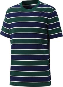 เสื้อยืดคอกลมโอเวอร์ไซส์ผ้าฝ้ายลำลองแฟชั่นไซส์ใหญ่สำหรับผู้ชาย ลายทางคลาสสิก ดีไซน์ทันสมัย ปรับแต่งได้ เหมาะสำหรับใส่ทุกวัน - Product Image 6