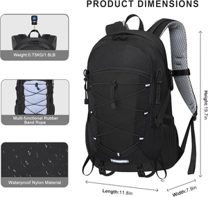 Hiking <b>Backpack</b> Lightweight Travel Daypack Outdoor Sports Bag 35L Waterproof Hard Shell Men Women Camping Trekking - Product Image 2