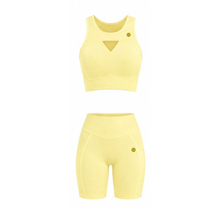 Conjunto deportivo sin costuras a la moda para mujer, cómodo, elástico, para gimnasio, entrenamiento, fitness, correr y deportes. - Product Image 5