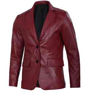 Blazer en cuir pour homme, nouveau style, design tendance, col en V, simple boutonnage, personnalisable, respirant, très vendu, de qualité supérieure - Product Image 5