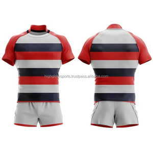 ชุดกีฬารักบี้ชุดเสื้อเจอร์ซีย์สีสำหรับเยาวชนชุดเล่นกีฬารักบี้ชุดเครื่องแบบเล่นกีฬารักบี้แบบสั่งทำ - Product Image 1