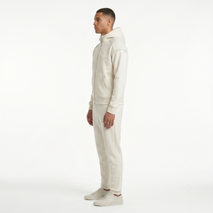 Sudadera con capucha de forro polar técnico personalizada para hombre, con cremallera completa, 260GSM, estilo urbano premium, corte arquitectónico, sudadera Heritage OEM para Off-White - Product Image 3