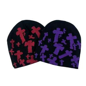 Gorro de Invierno Unisex de Moda, Tejido Jacquard con Logotipo, Adornado con Pedrería, Estilo Urbano Personalizado, con Diseño de Lazos de Puntos, para Uso en la Playa o en el Trabajo - Product Image 2