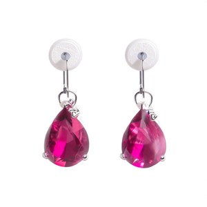 Fashion Drop Ruby Pear Stud Earrings - Product Image 1