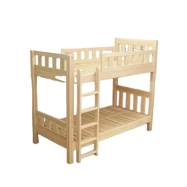 Tempat tidur anak Modern sederhana tempat tidur susun kayu produk kualitas tinggi tempat tidur susun dengan tangga harga grosir