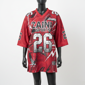 Camiseta de Fútbol Femenina Premium, 160 GSM, Malla de Poliéster Transpirable, Impresión por Sublimación, Logotipo Personalizado, Roja, Camiseta de Fútbol Femenina de Algodón - Product Image 1