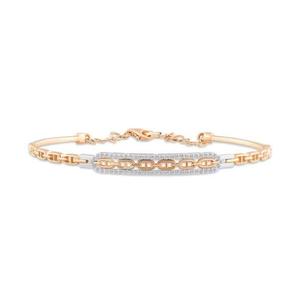 Bracelet tennis de luxe en or style hip-hop avec moissanite et diamants ronds taille brillant pour occasions spéciales unisexe - Product Image 1