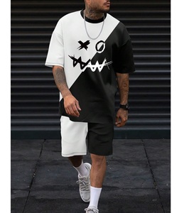 Breathable Men's 2 Piece Summer Tracksuit <b>Set</b> Casual T Shirt and Shorts Outfit Fashion Street wear Sweat <b>Set</b> for Gym Fitness - Product Image 2