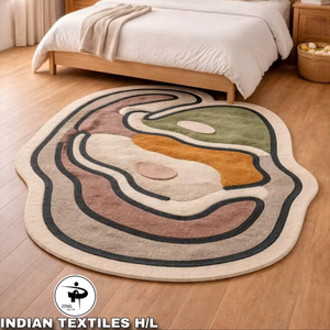 High Quality Hand Tufted Woolen Area Rug Handmade High-Low Pile Living <b>Kitchen</b> Office Prayer By INDIAN TEXTILES H/L - Product Image 1